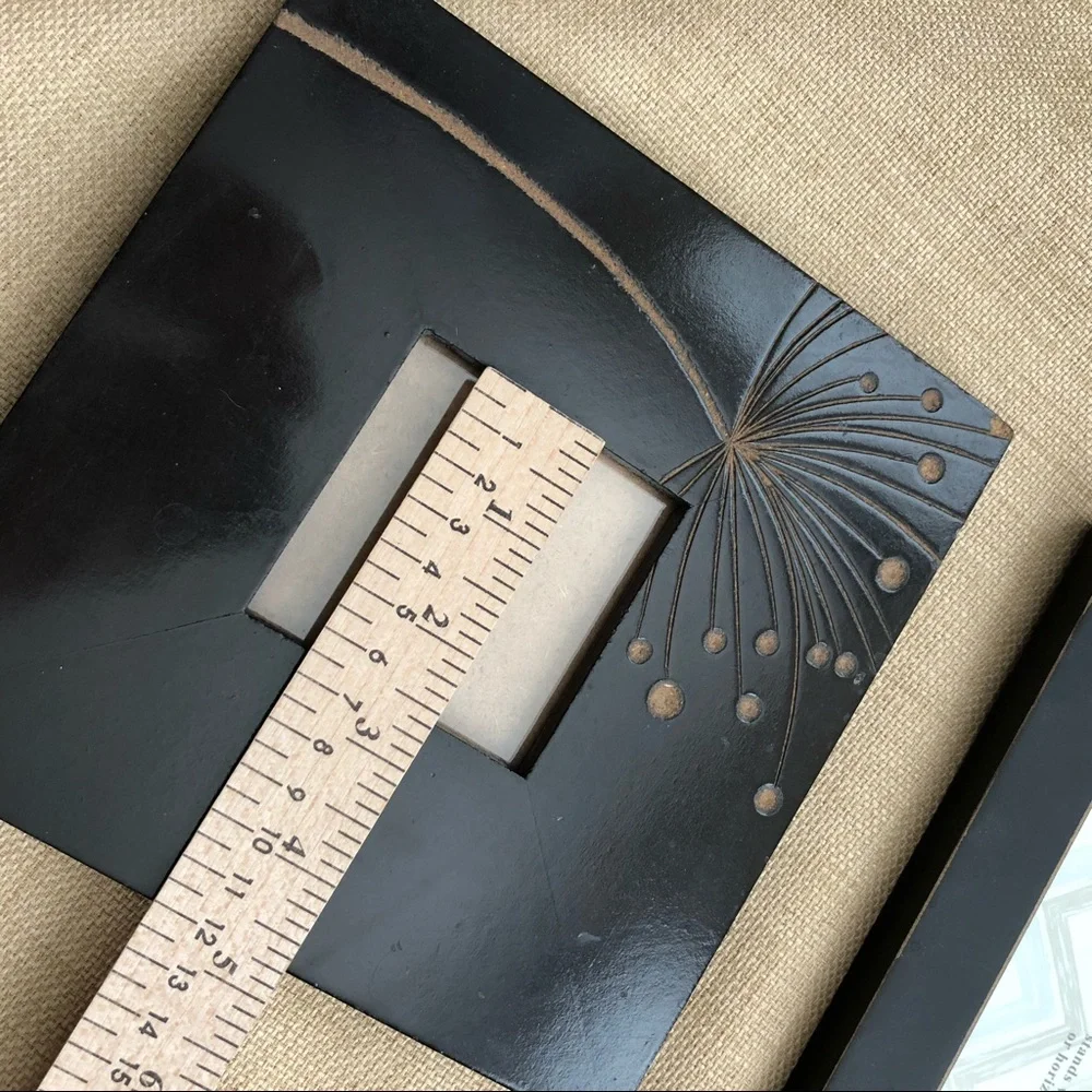Set of 3 Brown / Black Picture Frames